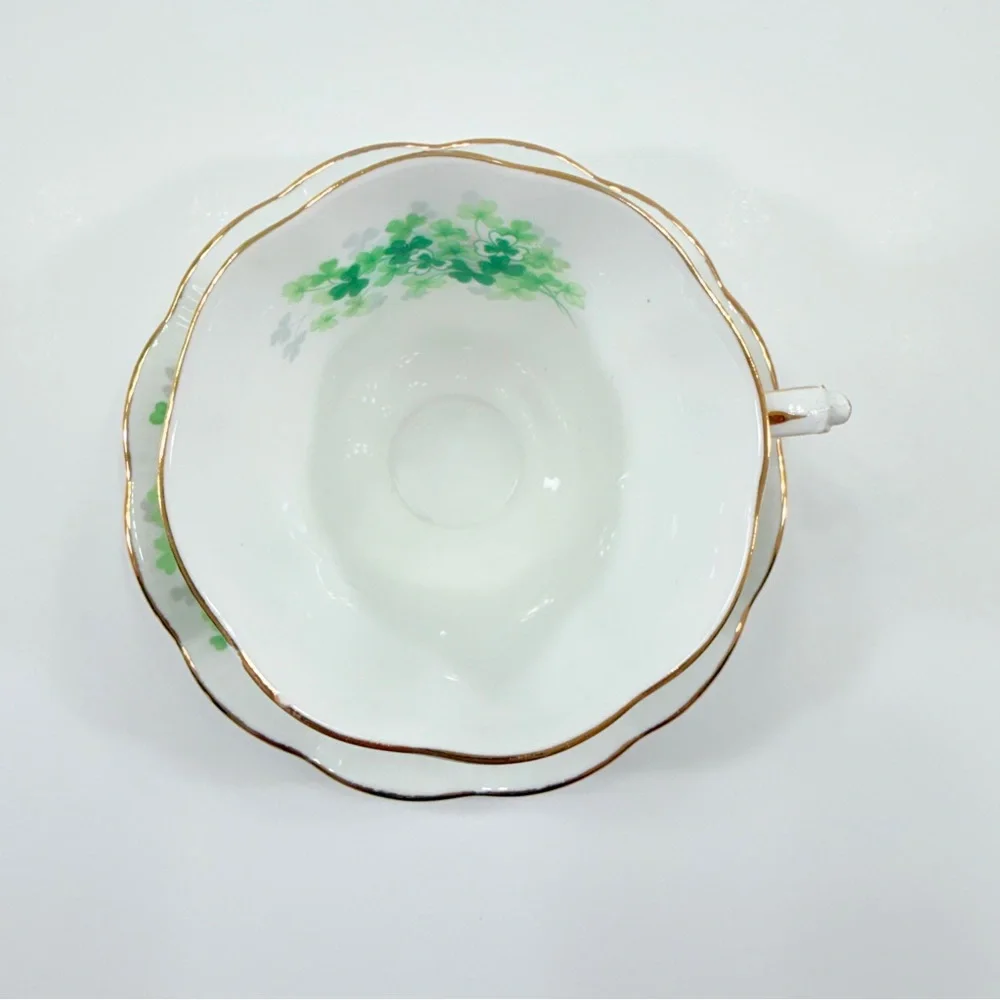 Royal Albert Teacup Cup & Saucer, Ancestral Series Ireland Emerald Isle Shamrock